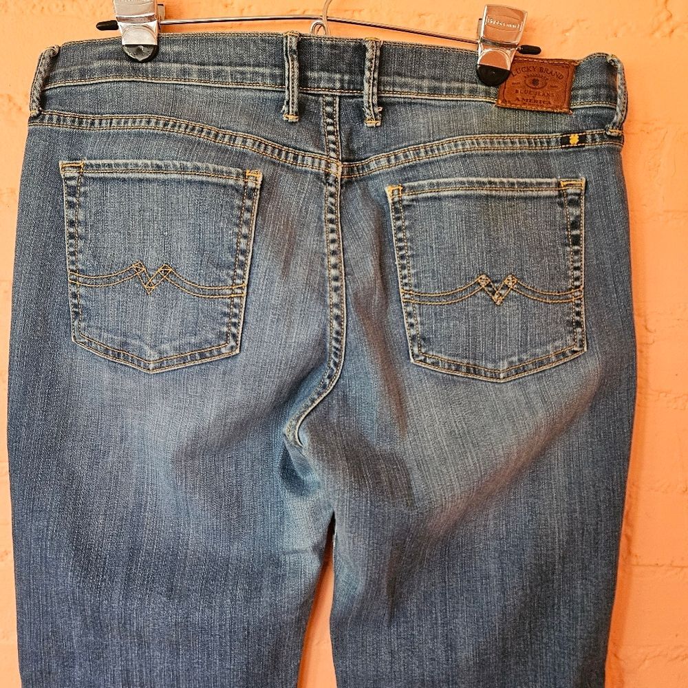 Lucky Brand Sweet N Low Jeans Women's 12 31 Low Rise Flare Boot Cut Denim Y2K - Picture 4 of 10